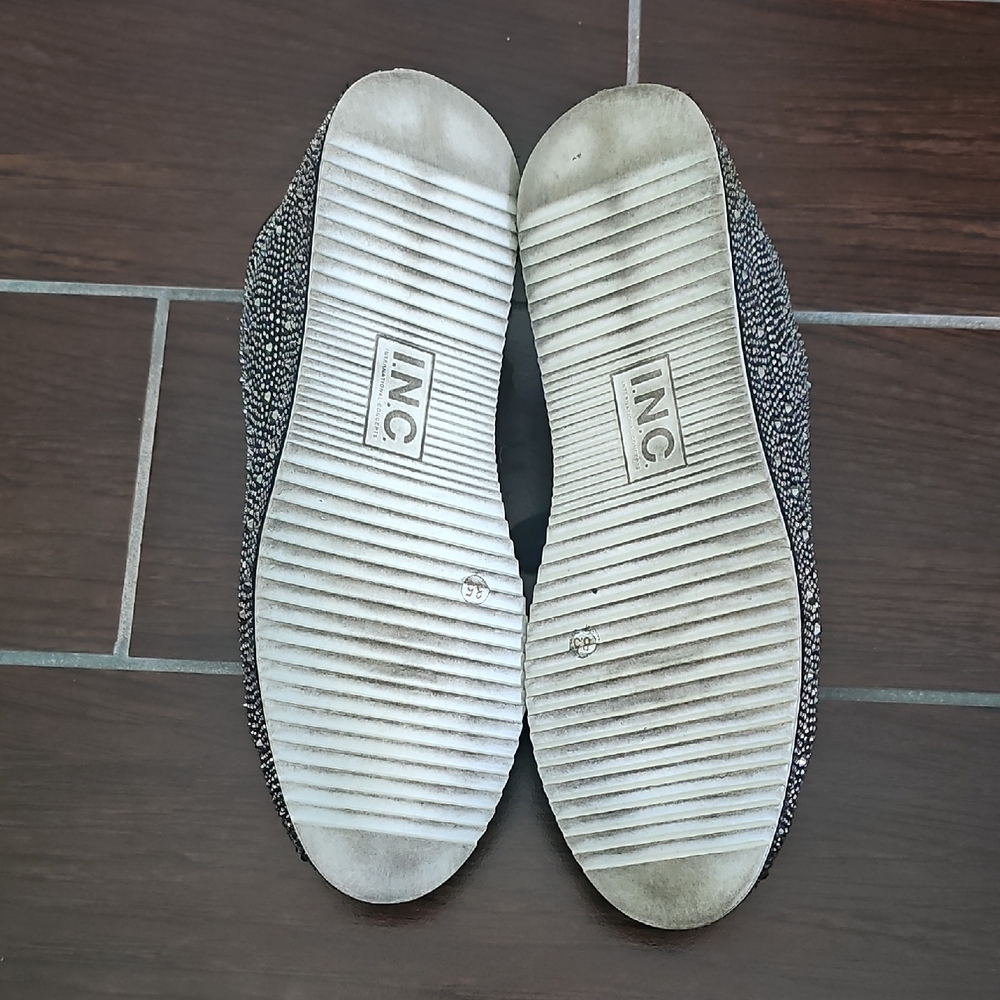 INC International Concepts Black Sparkle Sneakers - Picture 6 of 6